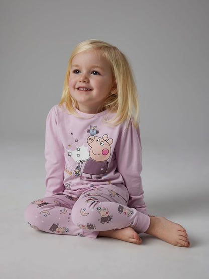 Pyjamas Greta Gris 2-delad Tryck Rosa