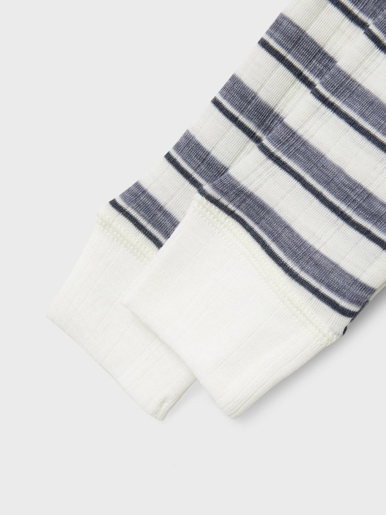 Leggings Merinoull Wang Randig Blå/Vit