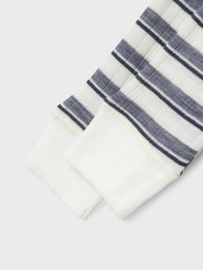 Leggings Merinoull Wang Randig Blå/Vit