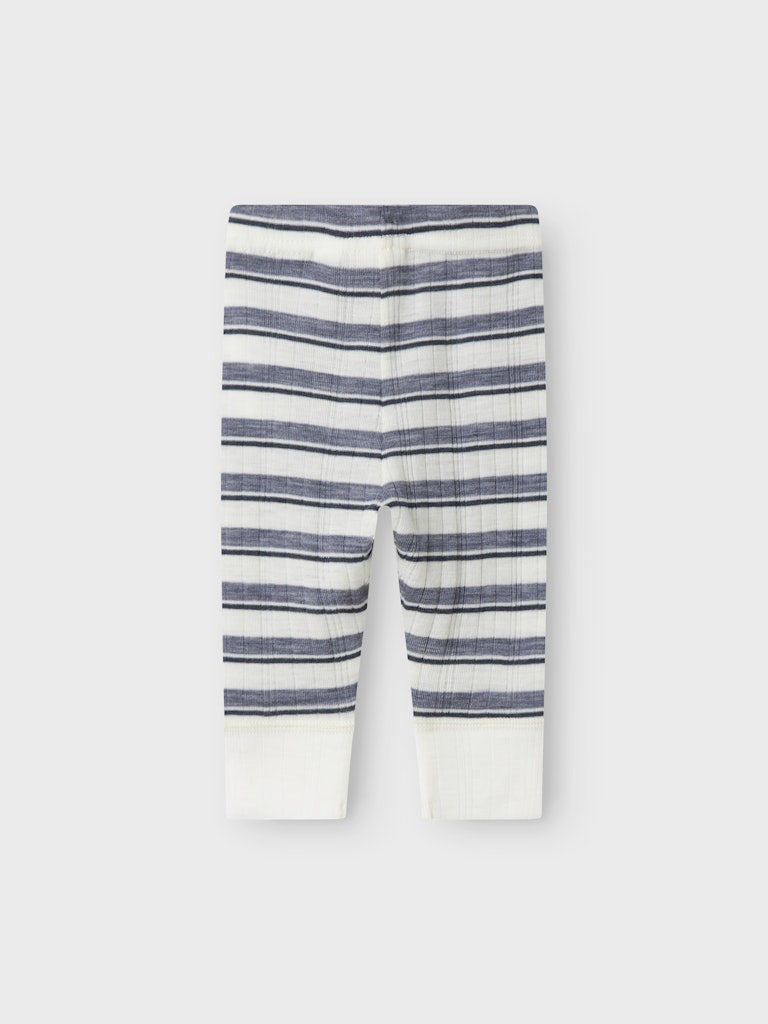 Leggings Merinoull Wang Randig Blå/Vit