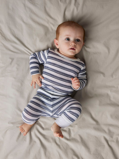 Body Merinoull Wang Randig Blå/Vit