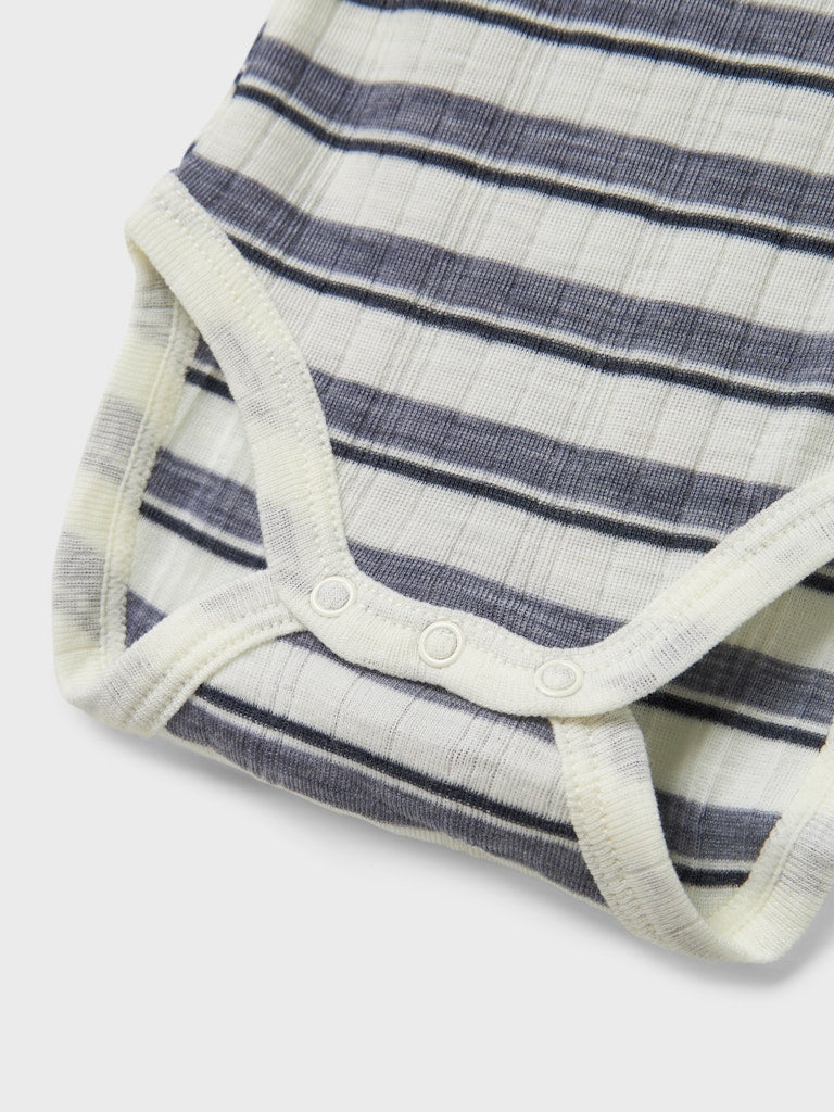 Body Merinoull Wang Randig Blå/Vit