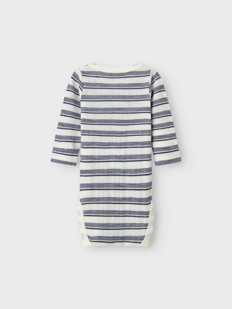 Body Merinoull Wang Randig Blå/Vit