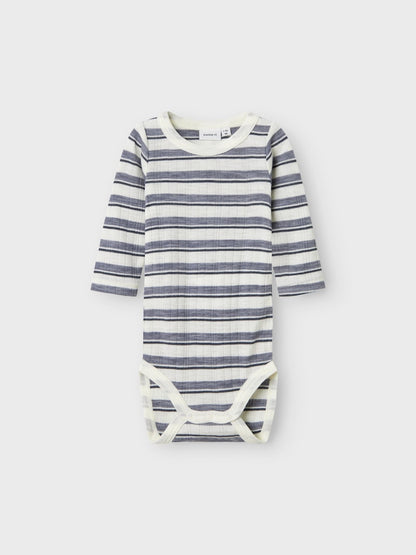 Body Merinoull Wang Randig Blå/Vit
