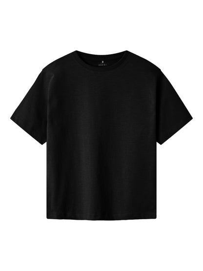 T-shirt Vobbo K Kortärmad Enfärgad Svart