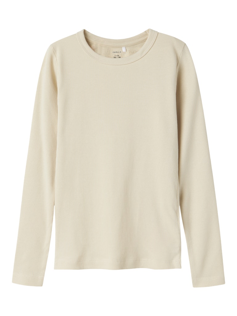 Långärmad Top Nakal Enfärgad Beige