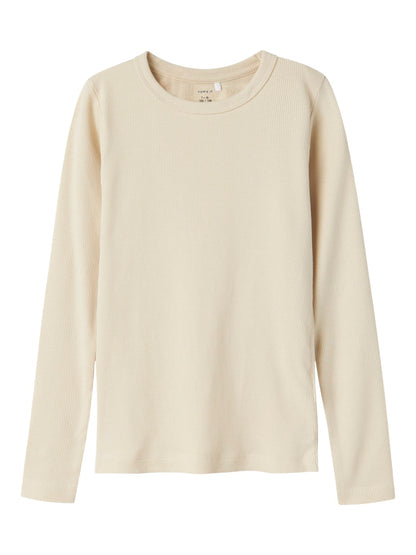 Långärmad Top Nakal Enfärgad Beige