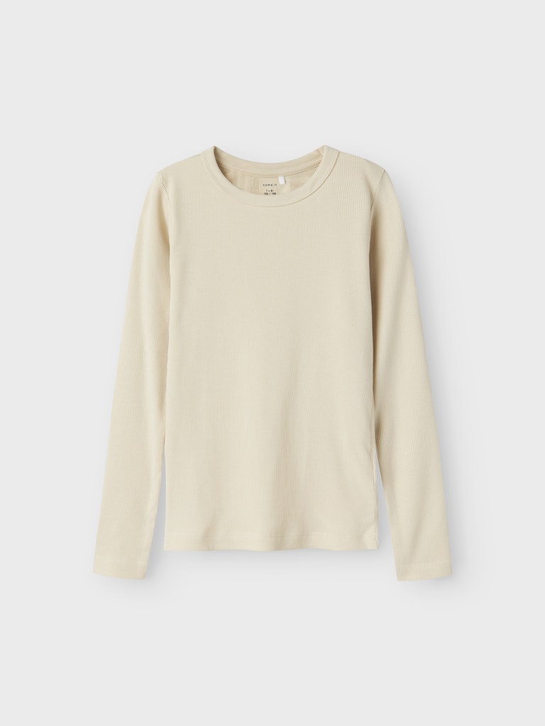 Långärmad Top Nakal Enfärgad Beige