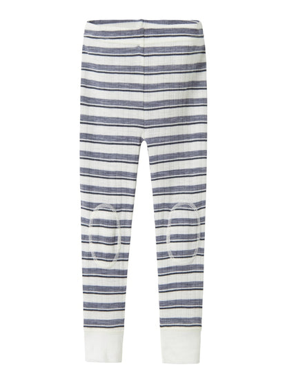 Leggings Merinoull Wang Randig Blå/Vit