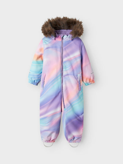 Vinteroverall Varmfodrad Vattentät Snow10 Flerfärgad Lila