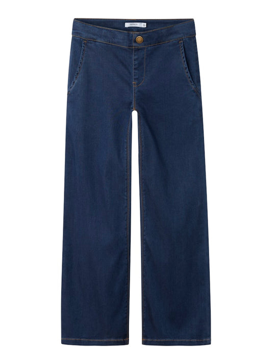 Supermjuk Jeans Vid Salli Blå