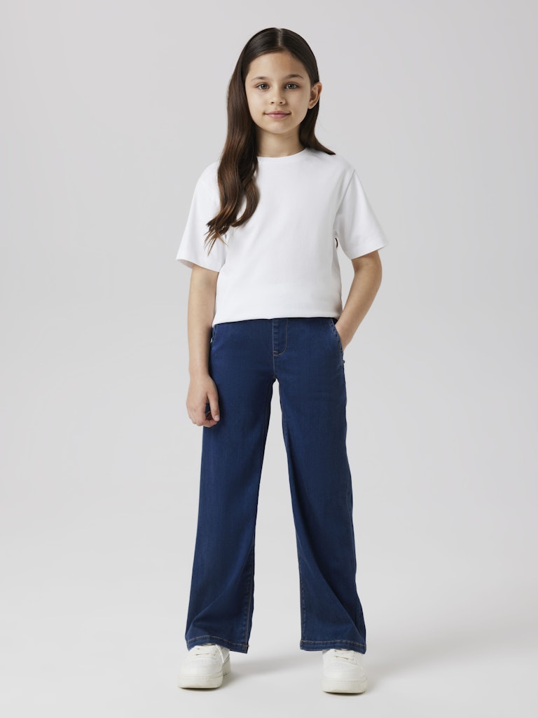 Supermjuk Jeans Vid Salli Blå