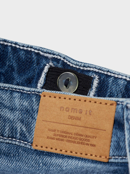 Jeans Fold Up Rose Rak Medium Blå