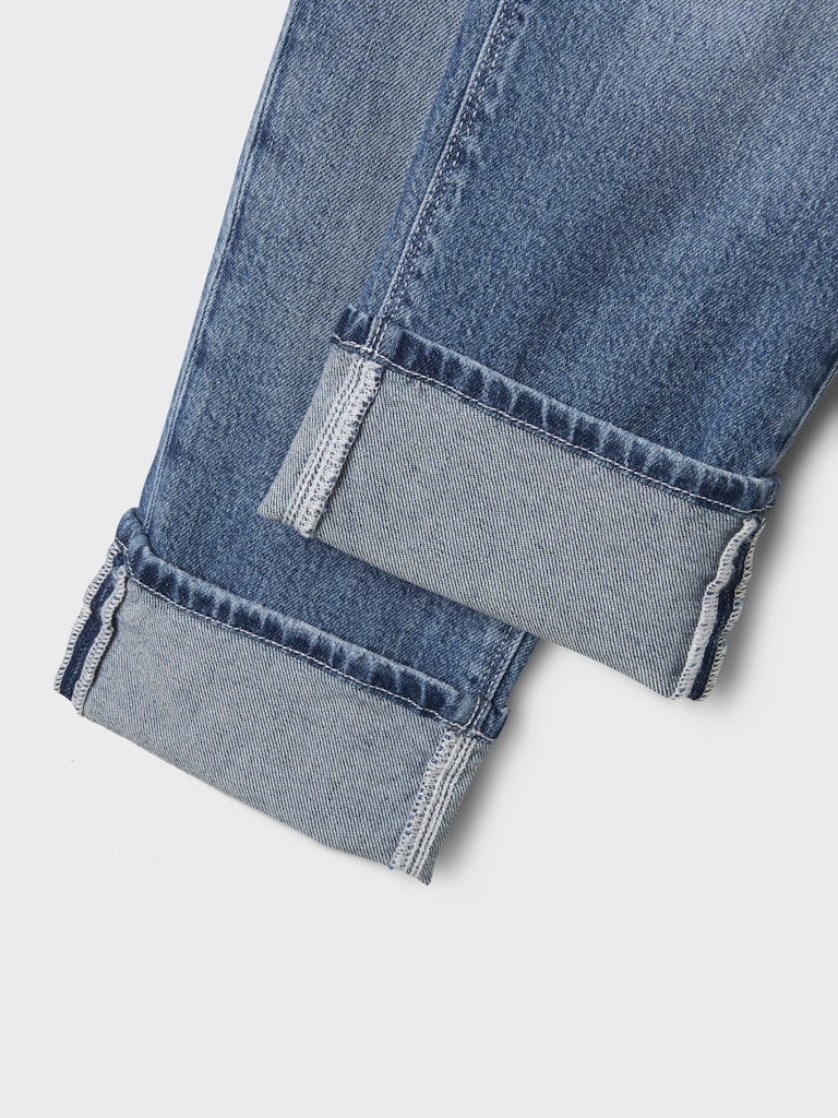 Jeans Fold Up Rose Rak Medium Blå