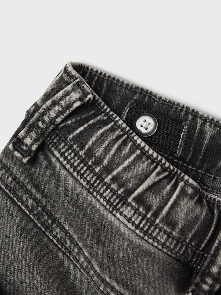 Jeans Mjuka Regular Resårmidja  Grå