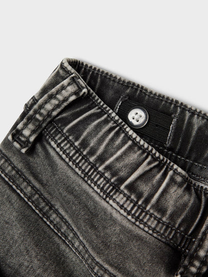 Jeans Mjuka Regular Resårmidja  Grå