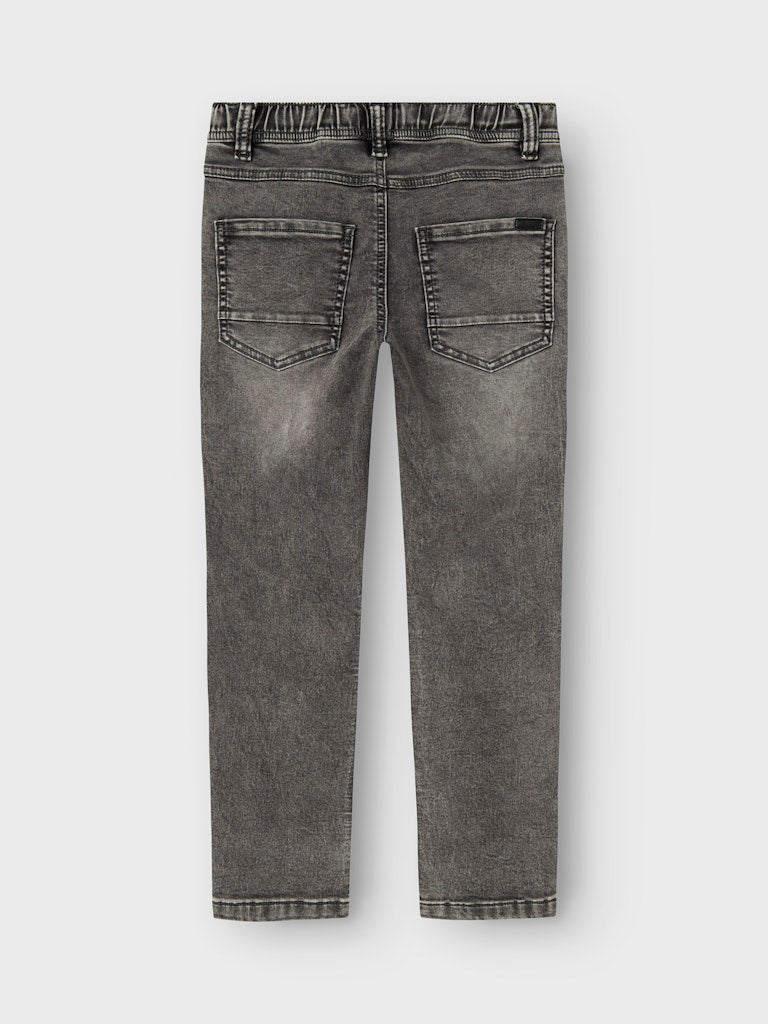 Jeans Mjuka Regular Resårmidja  Grå