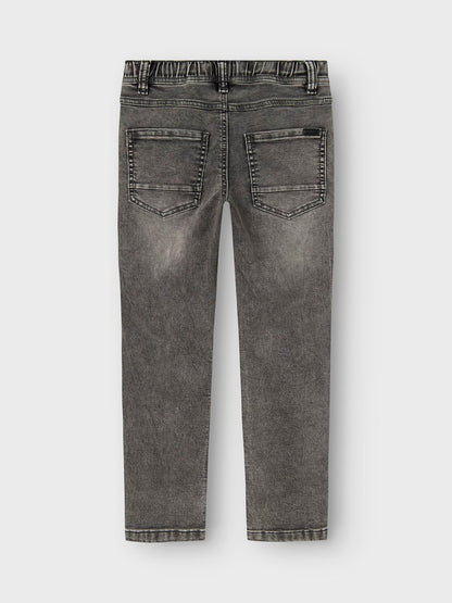 Jeans Mjuka Regular Resårmidja  Grå