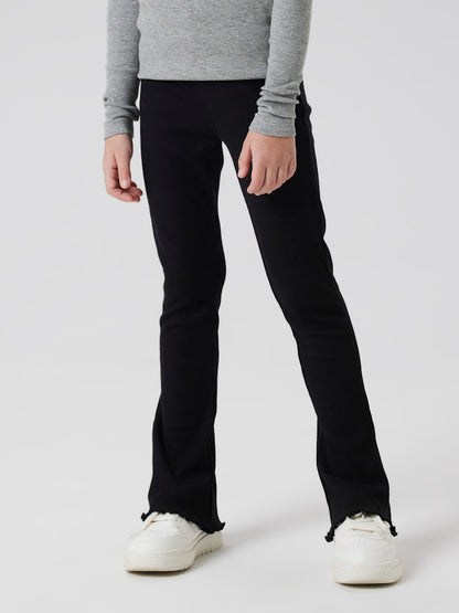Bootcut Leggings/Byxa Nakal Ribbad Svart