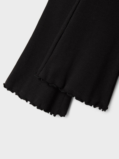 Bootcut Leggings/Byxa Nakal Ribbad Svart