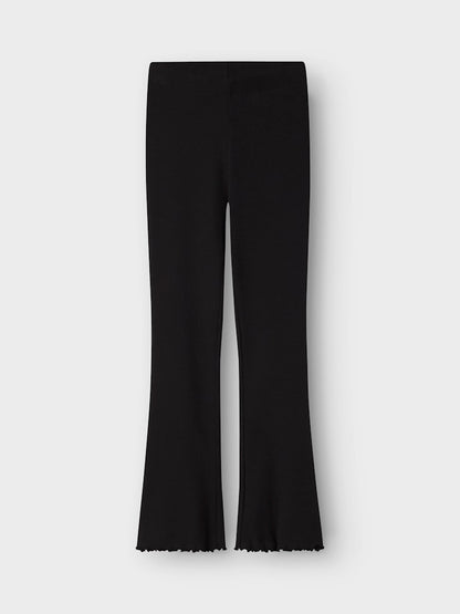Bootcut Leggings/Byxa Nakal Ribbad Svart
