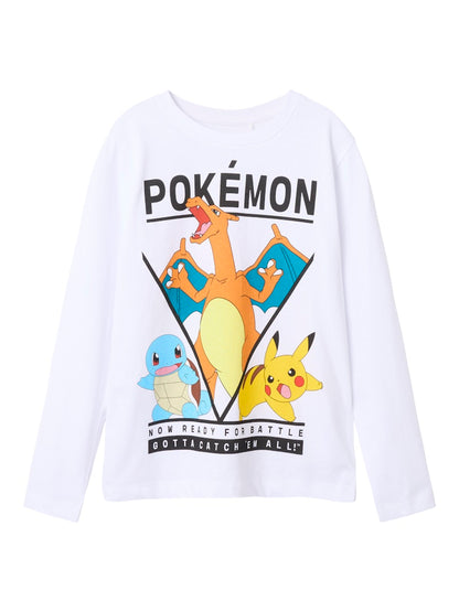 Långärmad Topp Pokémon Ast Vit