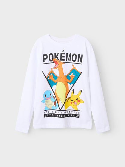 Långärmad Topp Pokémon Ast Vit