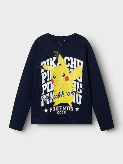 Långärmad Topp Pokémon Ast Marinblå