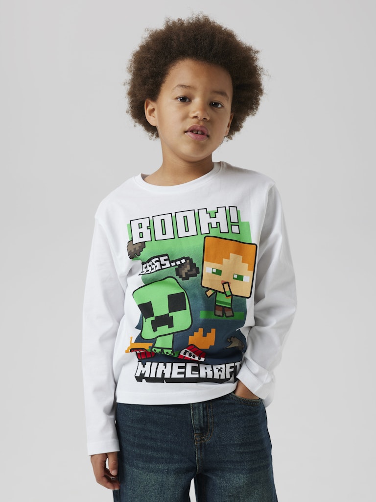 Långärmad Topp Minecraft AC Vit