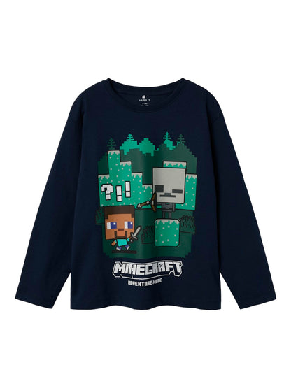 Långärmad Topp Minecraft AC Blå