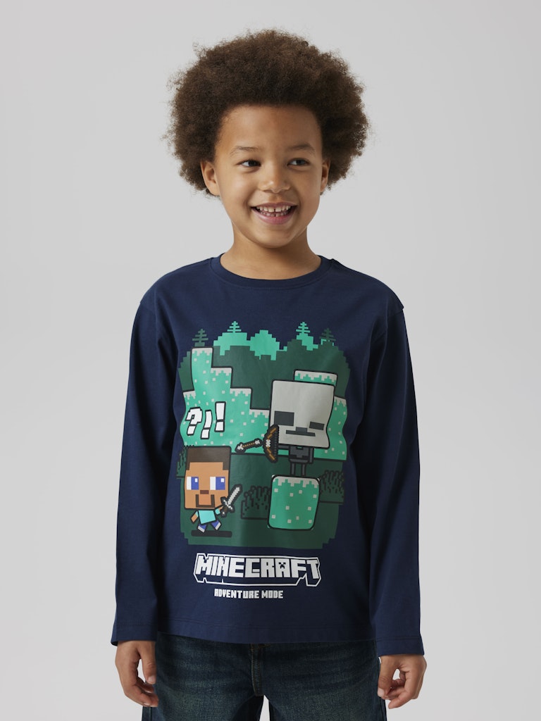 Långärmad Topp Minecraft AC Blå