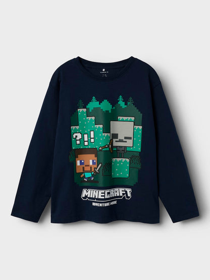 Långärmad Topp Minecraft AC Blå