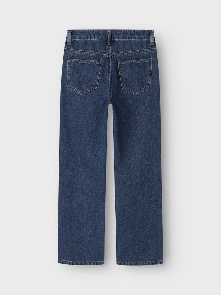 Jeans Raka Ben Mörk Tvätt Blå