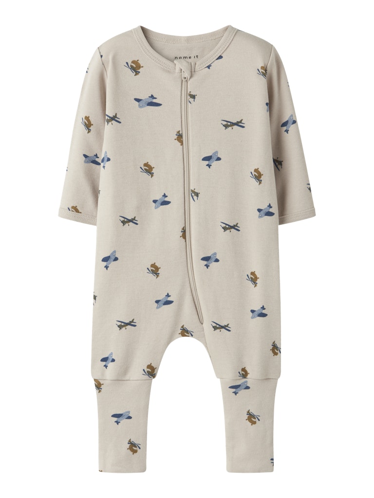 Pyjamas Flygplan Dragkedja Beige