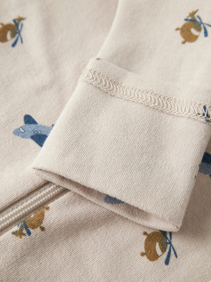 Pyjamas Flygplan Dragkedja Beige