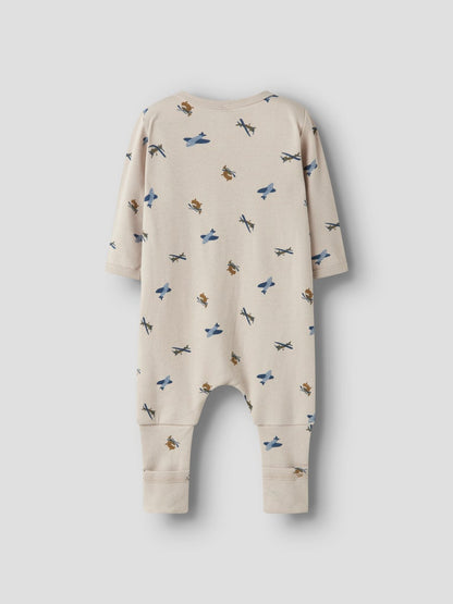 Pyjamas Flygplan Dragkedja Beige