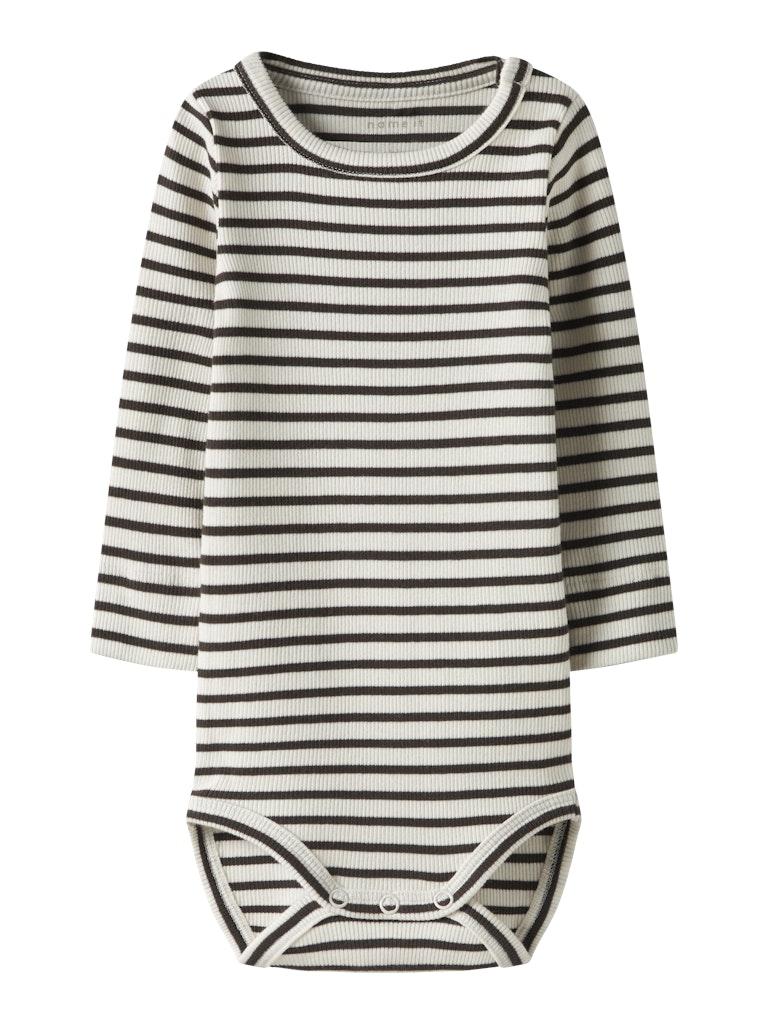 Body Bani Ribbad Randig Långärmad Brun