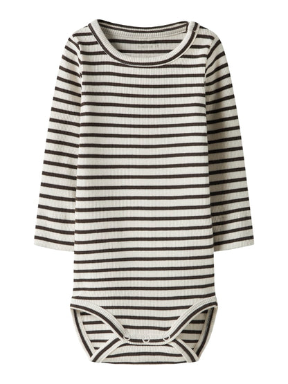 Body Bani Ribbad Randig Långärmad Brun