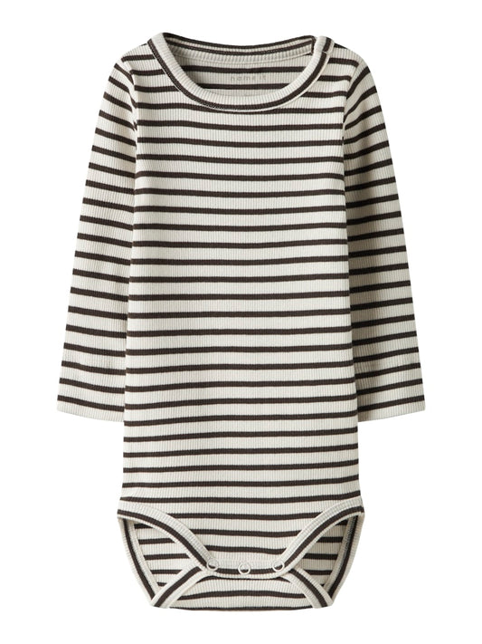 Body Bani Ribbad Randig Långärmad Brun