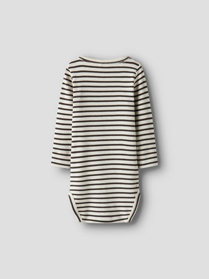 Body Bani Ribbad Randig Långärmad Brun