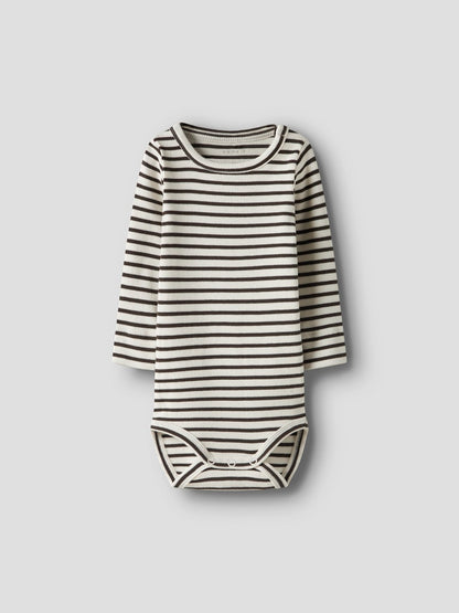 Body Bani Ribbad Randig Långärmad Brun