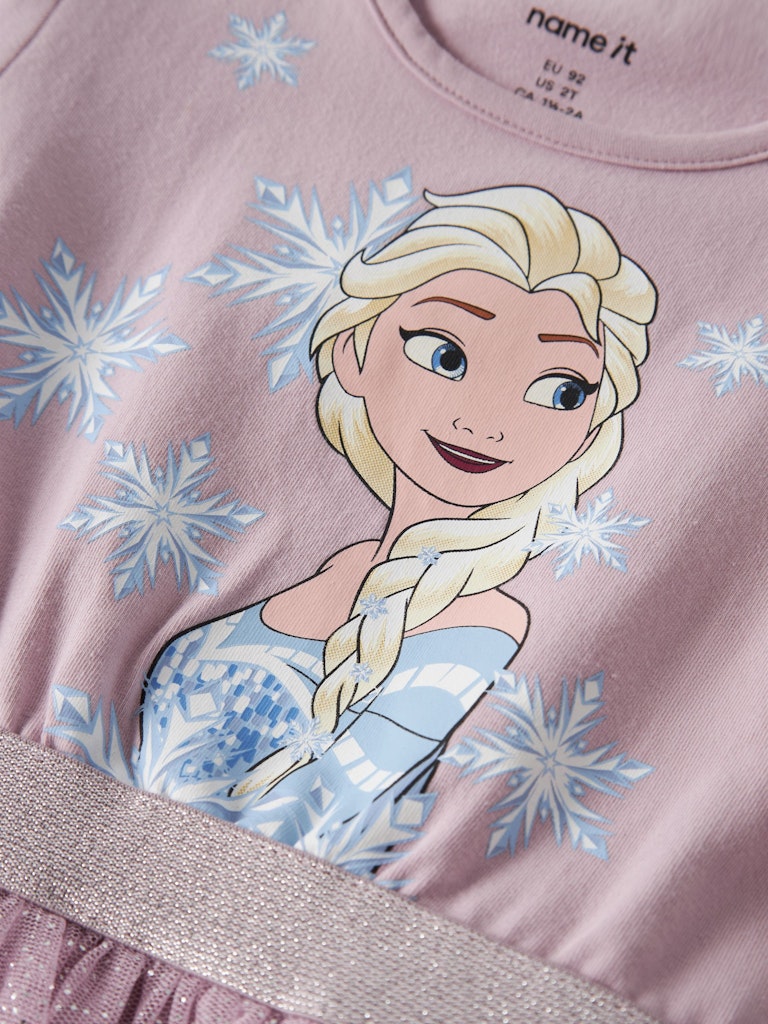 Frost Klänning ElsaTyll Glitter Osimi Enfärgad Rosa