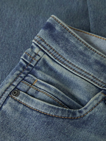 Jeans Silas Jeans Mörk Tvätt Smal Vintage Medium Blå Denim