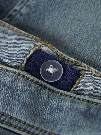 Jeans Silas Jeans Mörk Tvätt Smal Vintage Medium Blå Denim