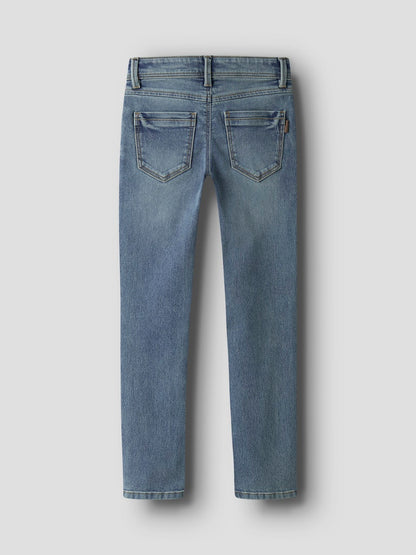 Jeans Silas Jeans Mörk Tvätt Smal Vintage Medium Blå Denim