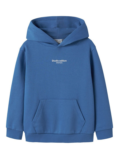 Hoodie Brody Enfärgad Blå