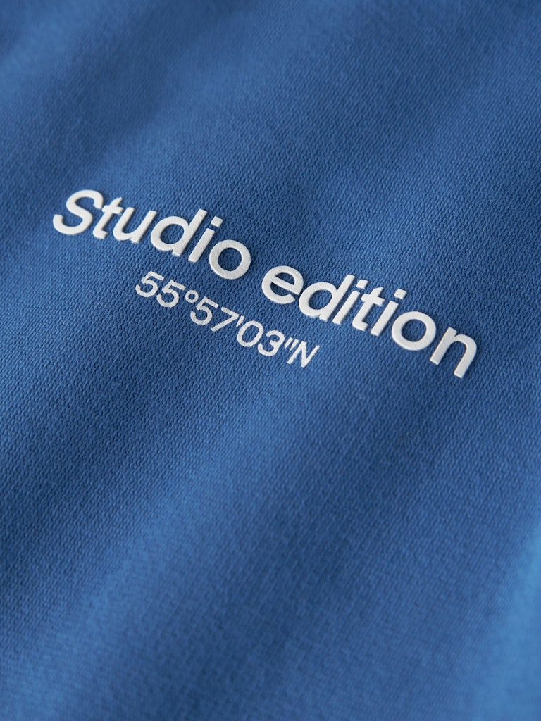 Hoodie Brody Enfärgad Blå