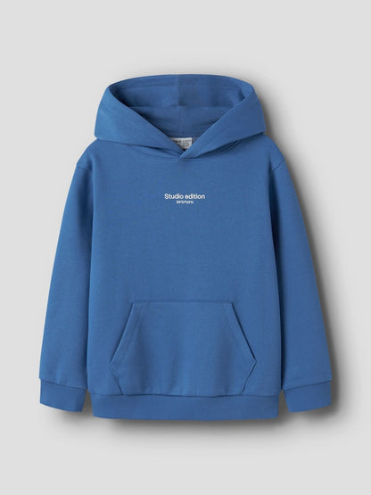 Hoodie Brody Enfärgad Blå