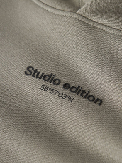 Hoodie Brody Enfärgad Grön