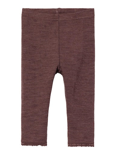 Leggings Merinoull Wang Enfärgade Lila X